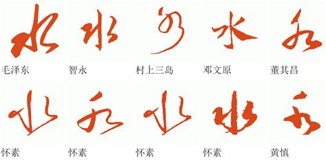 水的草書|【水】字草书书法写法